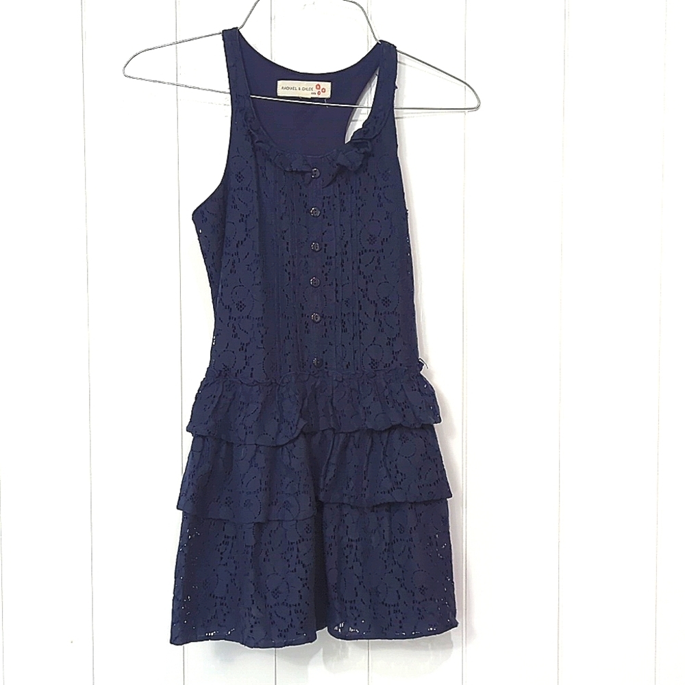 ❤️5/$25  Rachael and Chloe Lace Navy Blue Dress